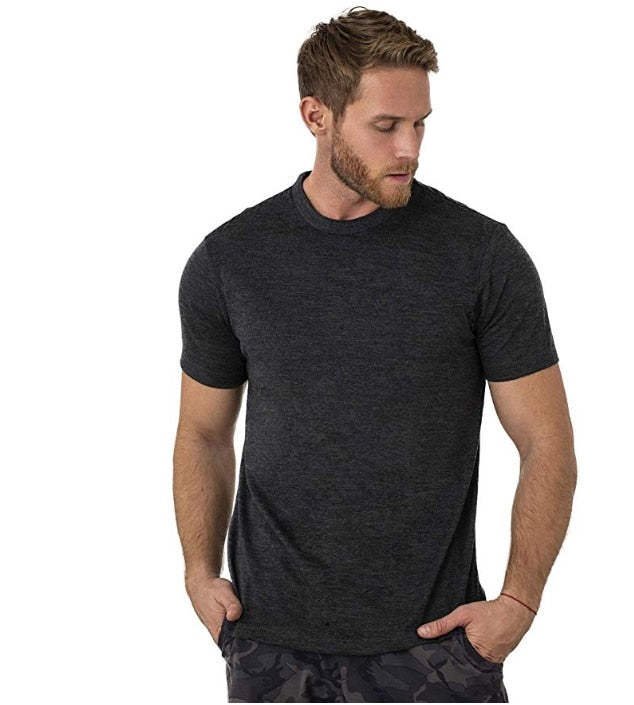 Natural Sweat Absorbing Wool Short Sleeved T-Shirt
