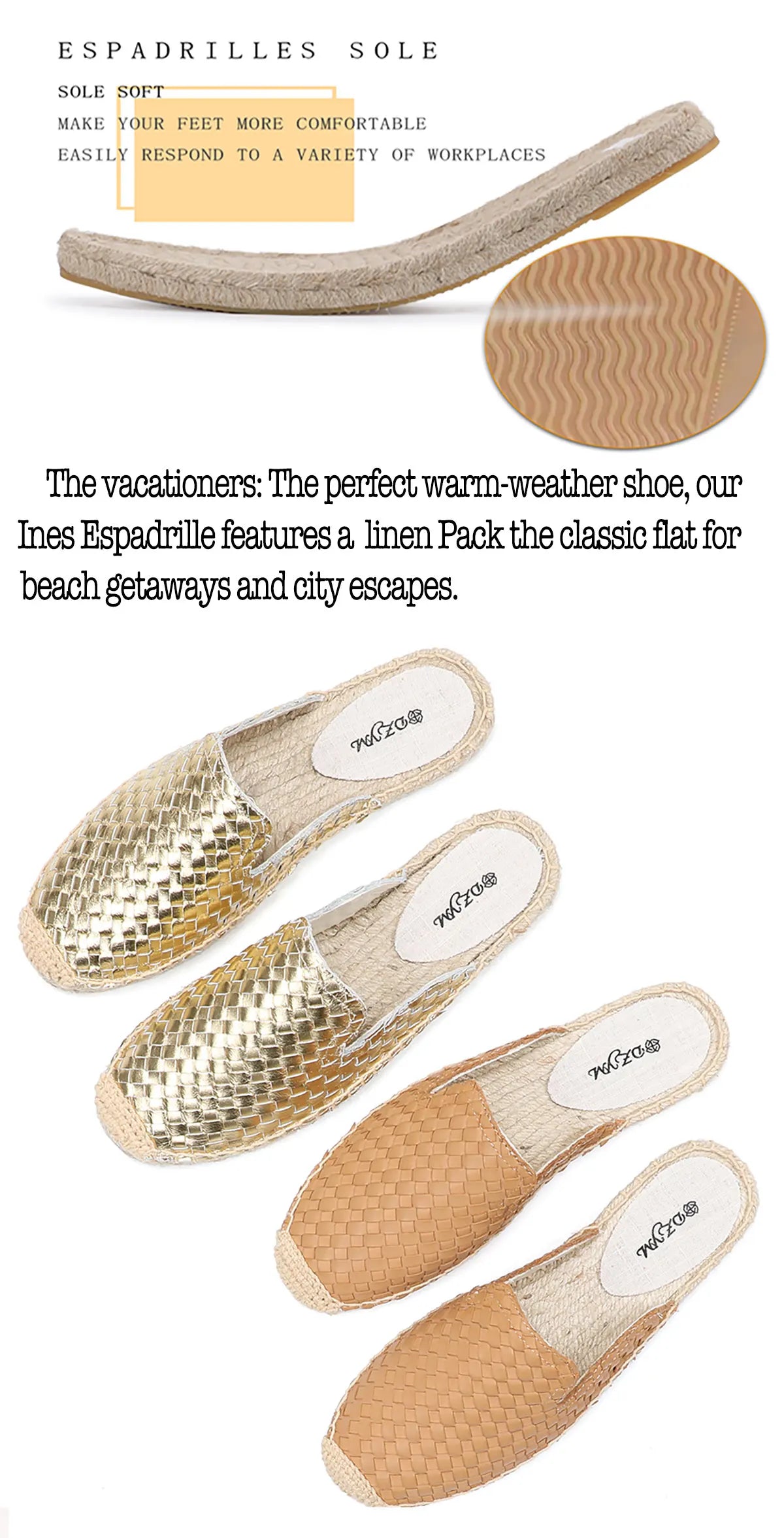 Genuine Leather Summer Flat Mules