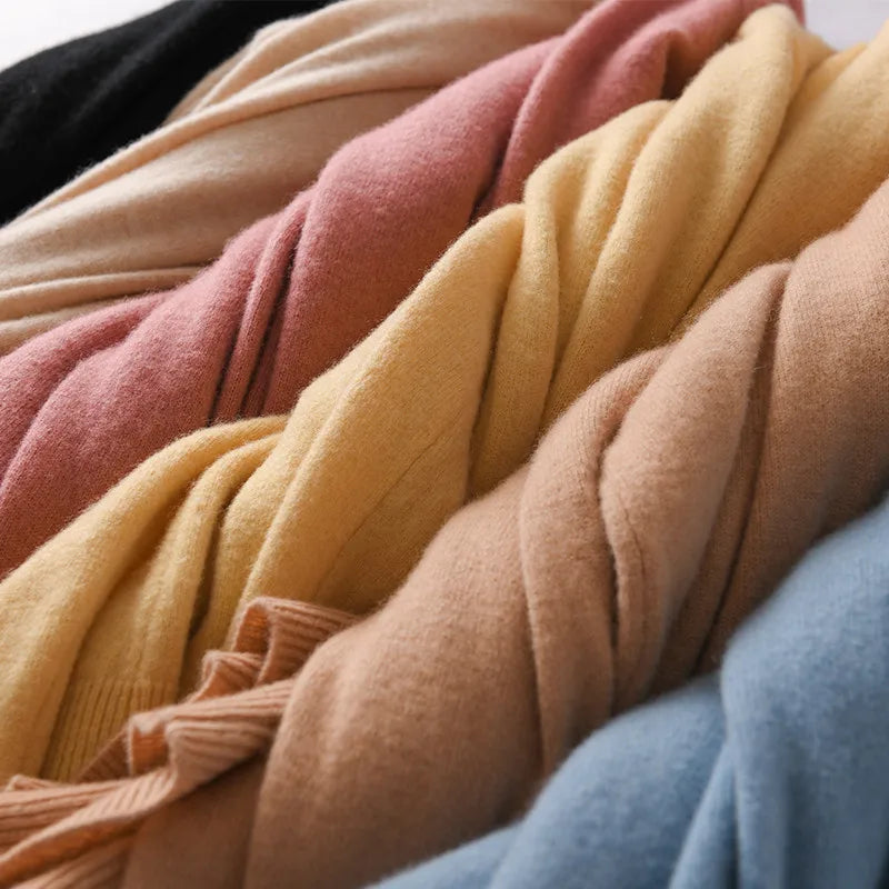 Women's 100% Merino Wool Sweater O-Neck