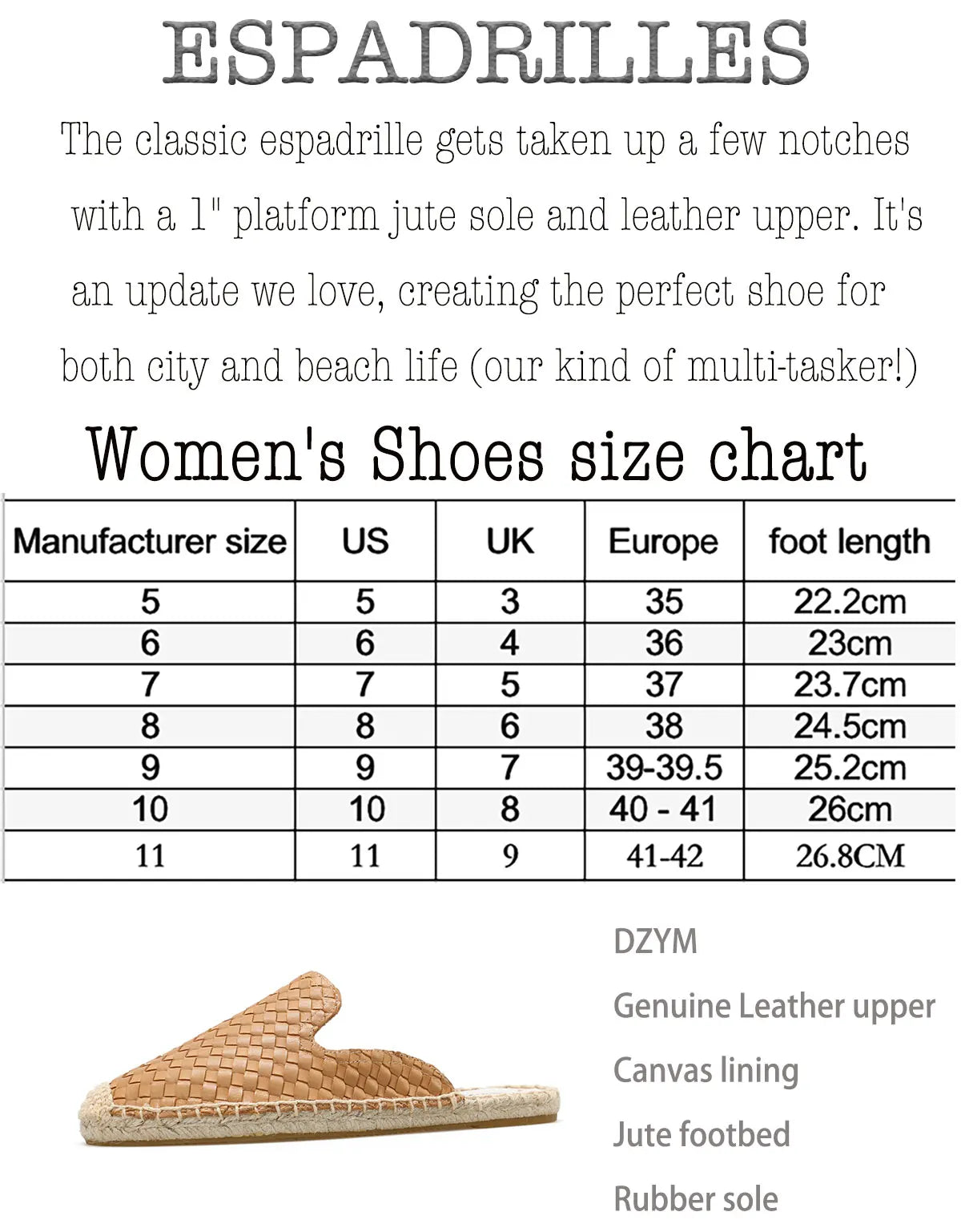 Genuine Leather Summer Flat Mules