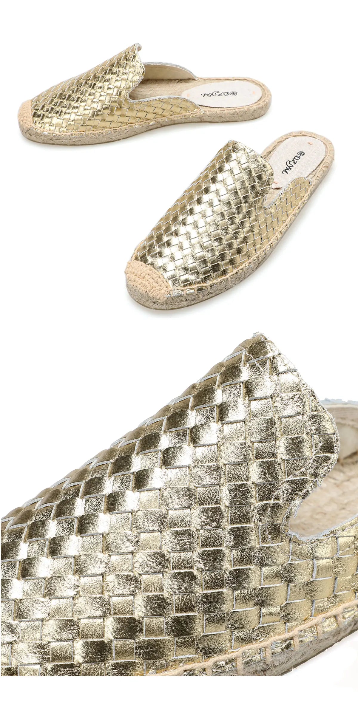 Genuine Leather Summer Flat Mules