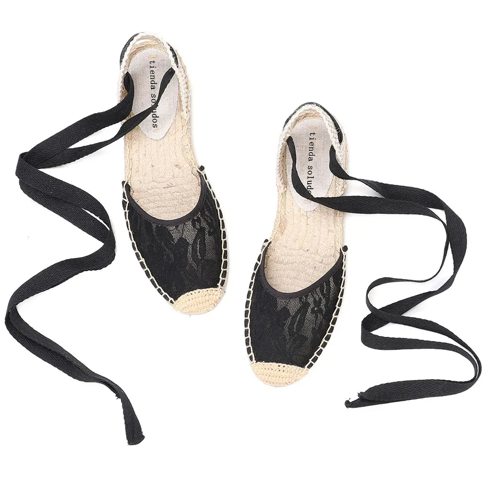 Natural Hemp with Lace Espadrilles