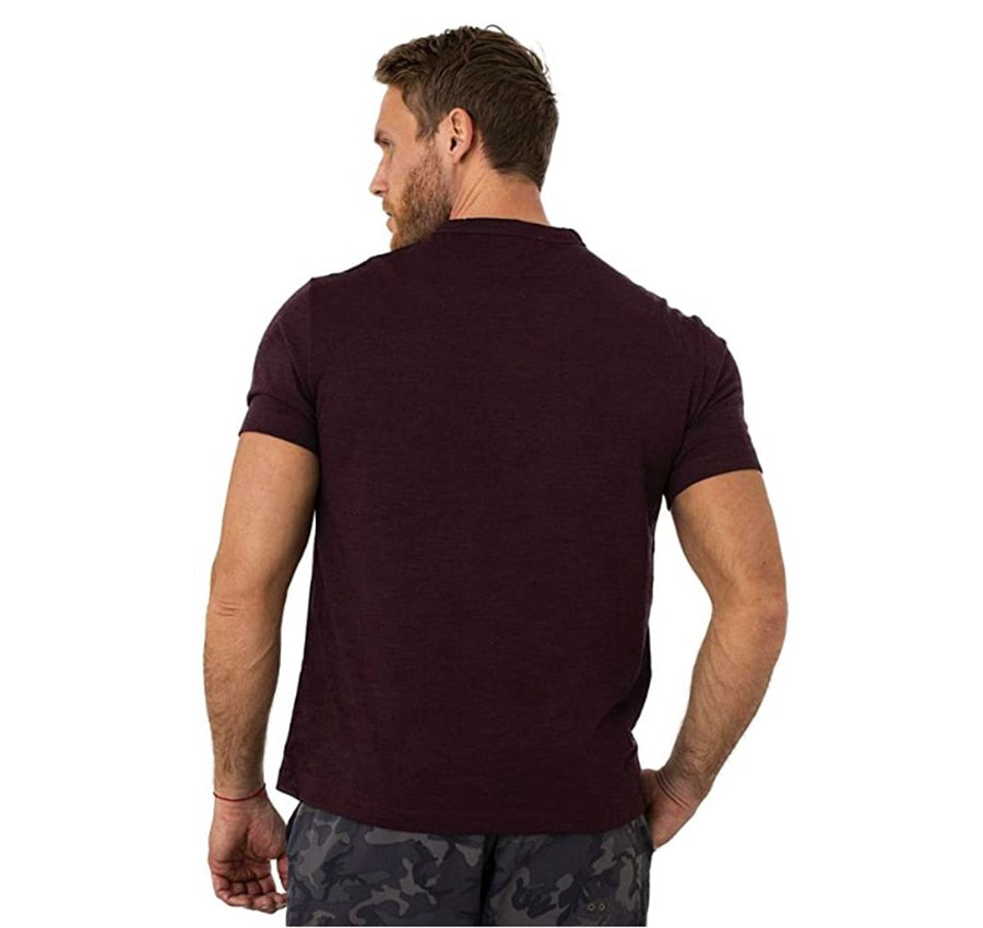 Natural Sweat Absorbing Wool Short Sleeved T-Shirt