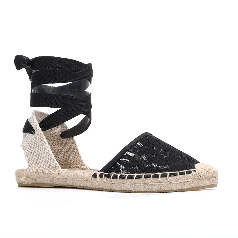 Natural Hemp with Lace Espadrilles