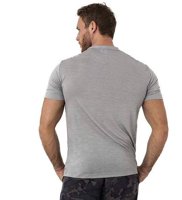Natural Sweat Absorbing Wool Short Sleeved T-Shirt