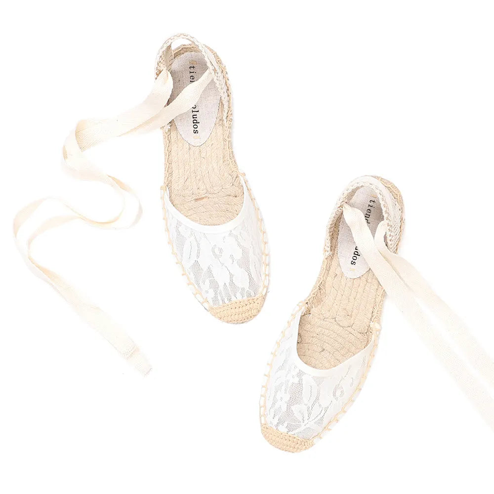 Natural Hemp with Lace Espadrilles