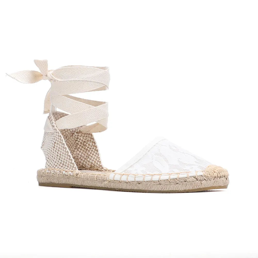 Natural Hemp with Lace Espadrilles