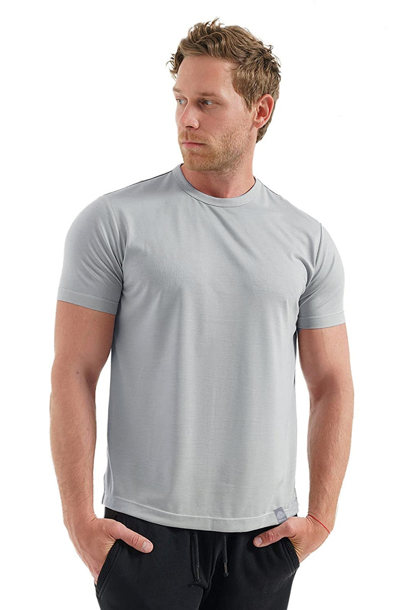 Natural Sweat Absorbing Wool Short Sleeved T-Shirt