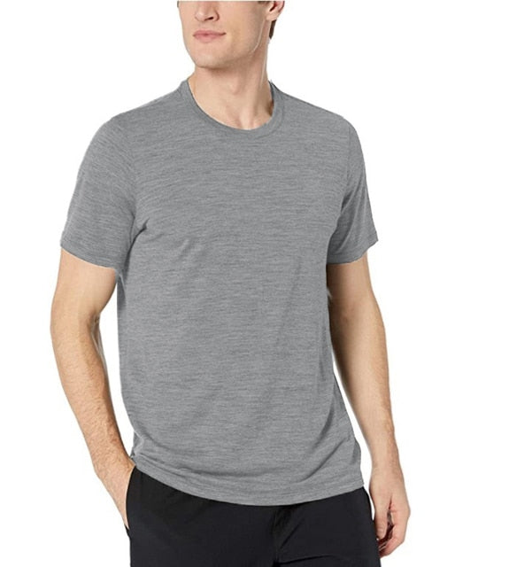 Natural Sweat Absorbing Wool Short Sleeved T-Shirt