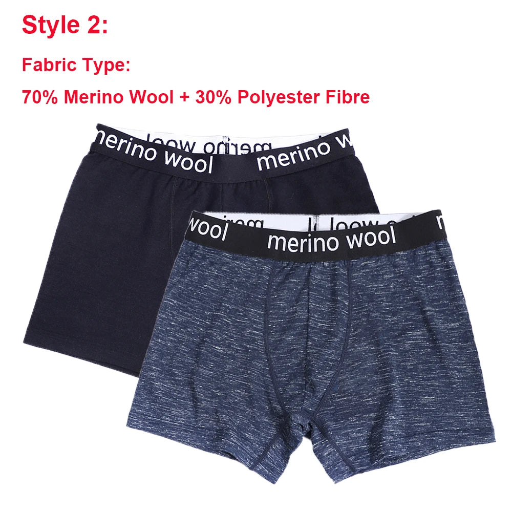 Men's Underwear 40% Merino Wool Blend Boxershorts