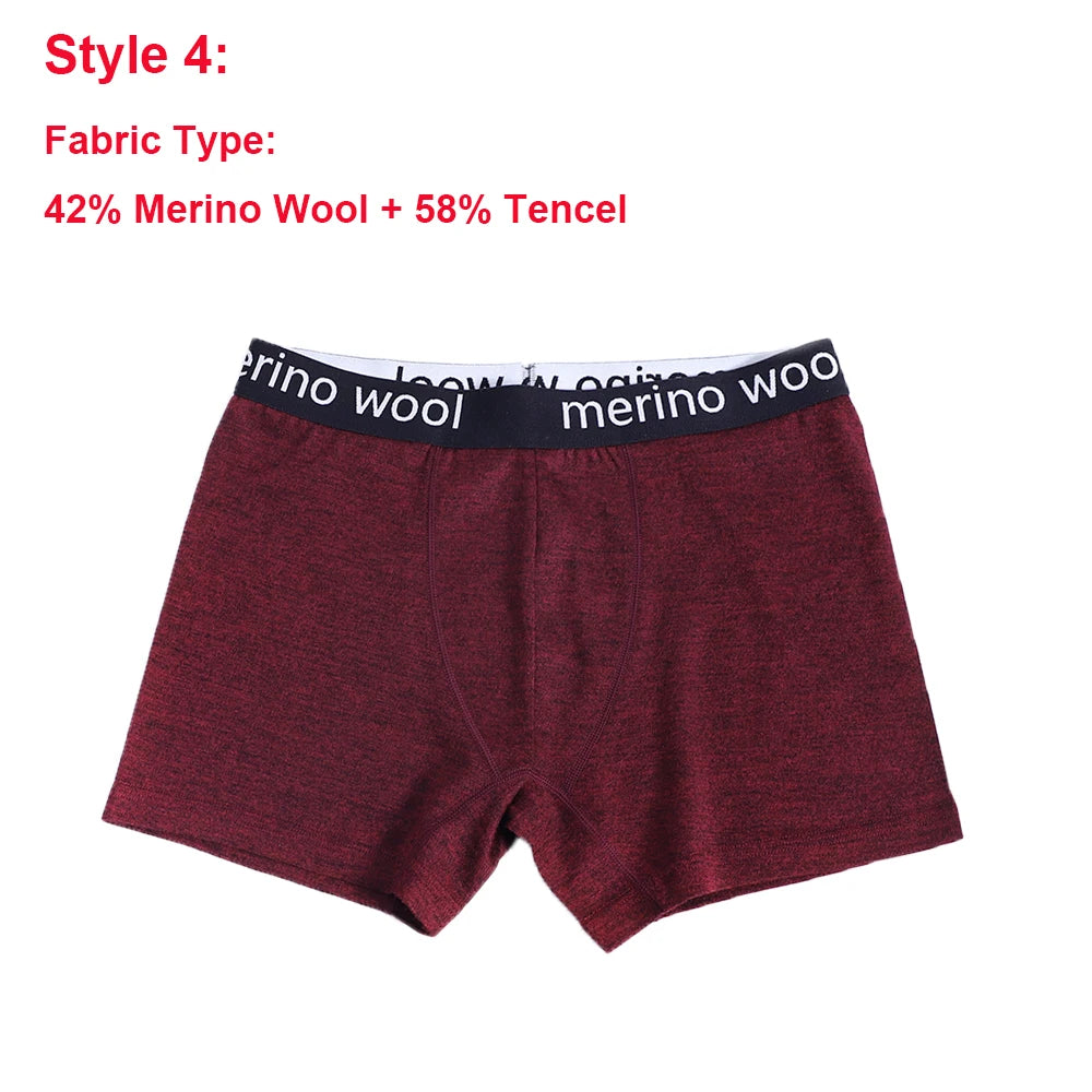 Men's Underwear 40% Merino Wool Blend Boxershorts