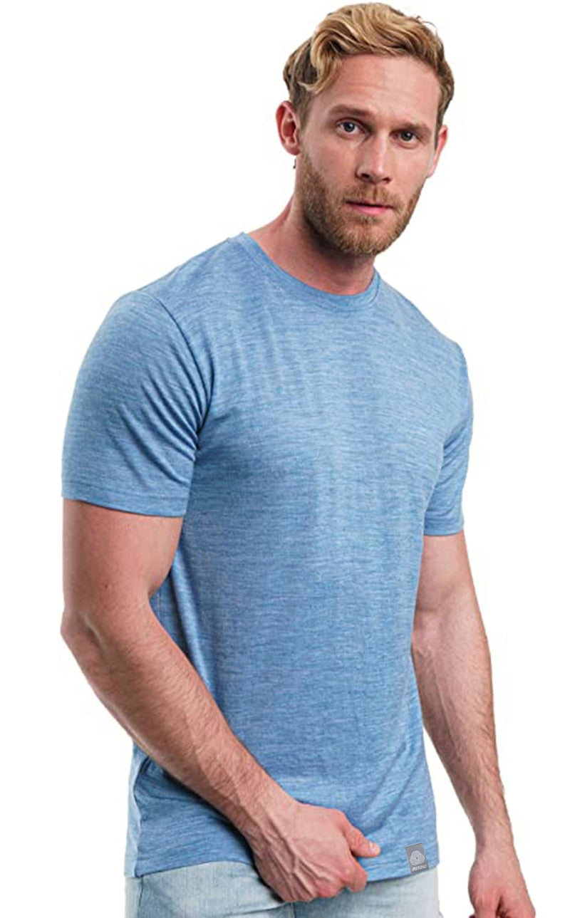 Natural Sweat Absorbing Wool Short Sleeved T-Shirt