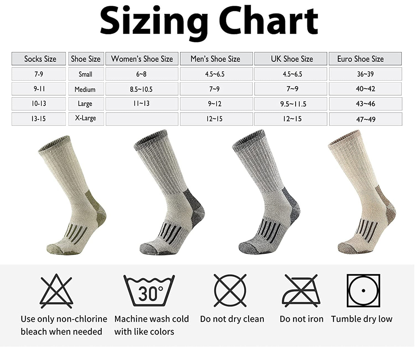 Hiking Socks 80% Merino Wool For Men and Women