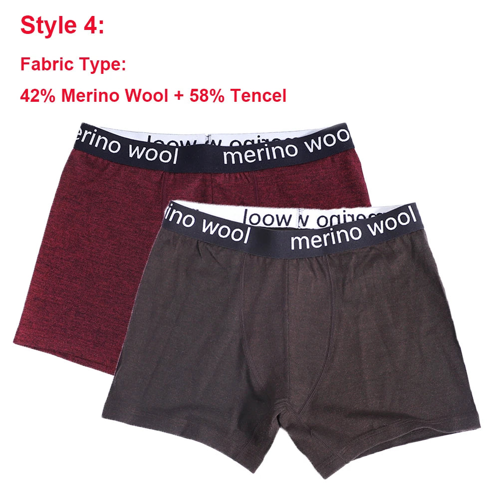 Men's Underwear 40% Merino Wool Blend Boxershorts