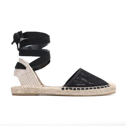 Natural Hemp with Lace Espadrilles