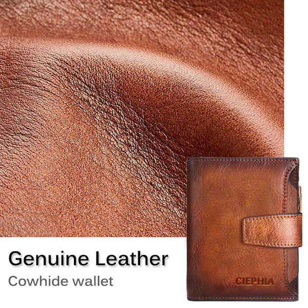 Vintage Genuine Leather Men's Wallet 40% off when add to cart!