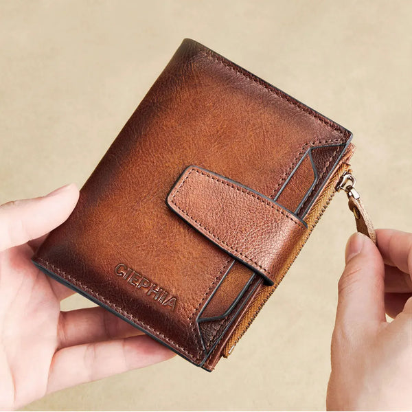 Vintage Genuine Leather Men's Wallet 40% off when add to cart!