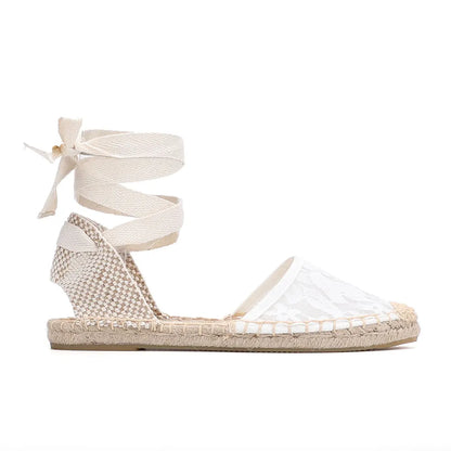 Natural Hemp with Lace Espadrilles