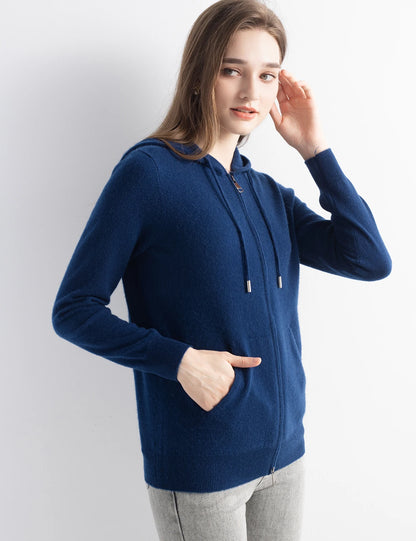 Hooded 100% Cashmere Sweater
