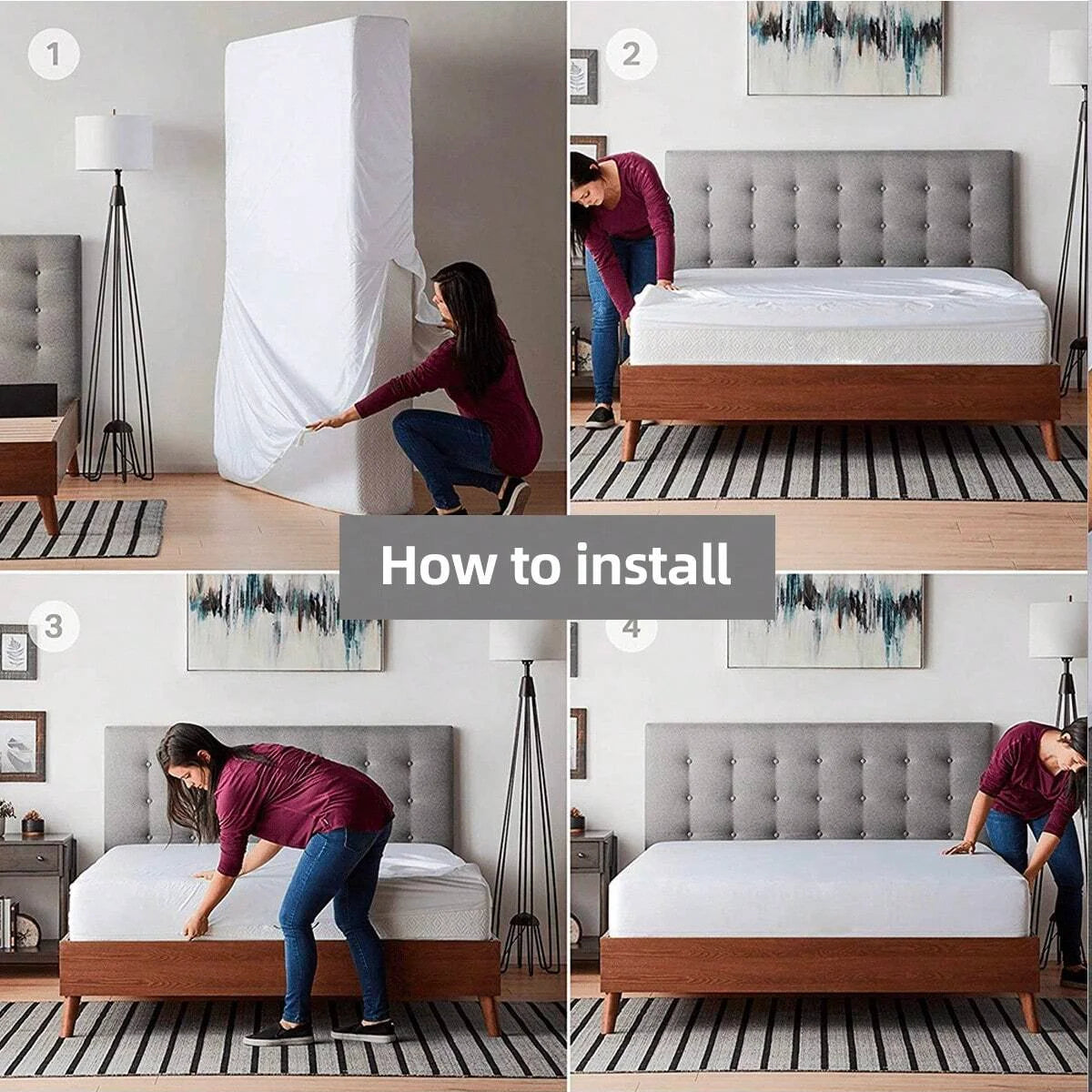 Waterproof Mattress Protector with Zipper