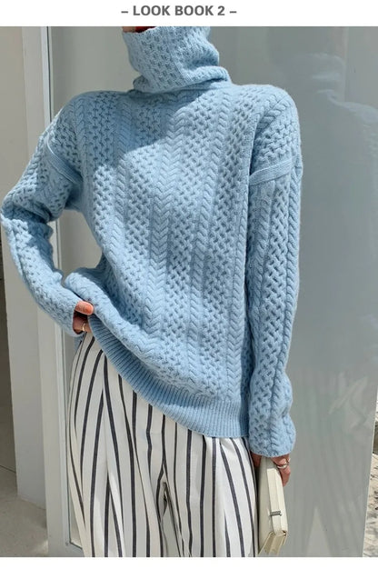 Cashmere High Neck Sweater