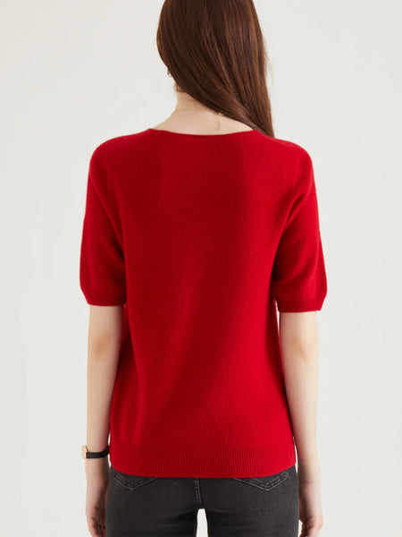 Women's 100% Merino Wool Sweater V-neck 40% off when add to cart!