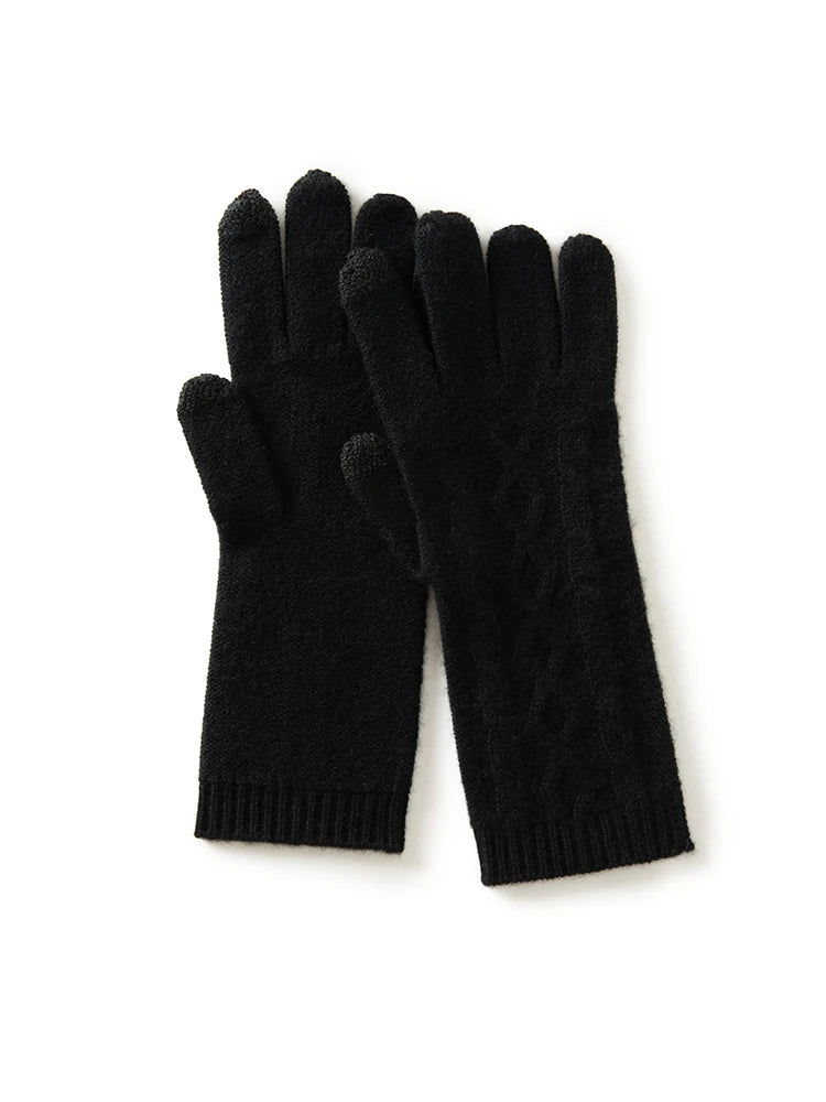 Women's 100% Cashmere Stylish Gloves