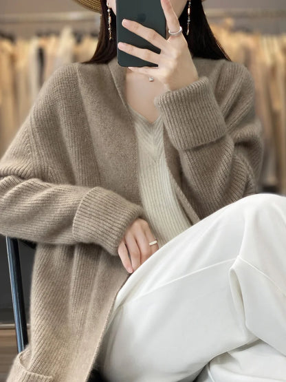 Knitted Cardigan 100% Merino Wool