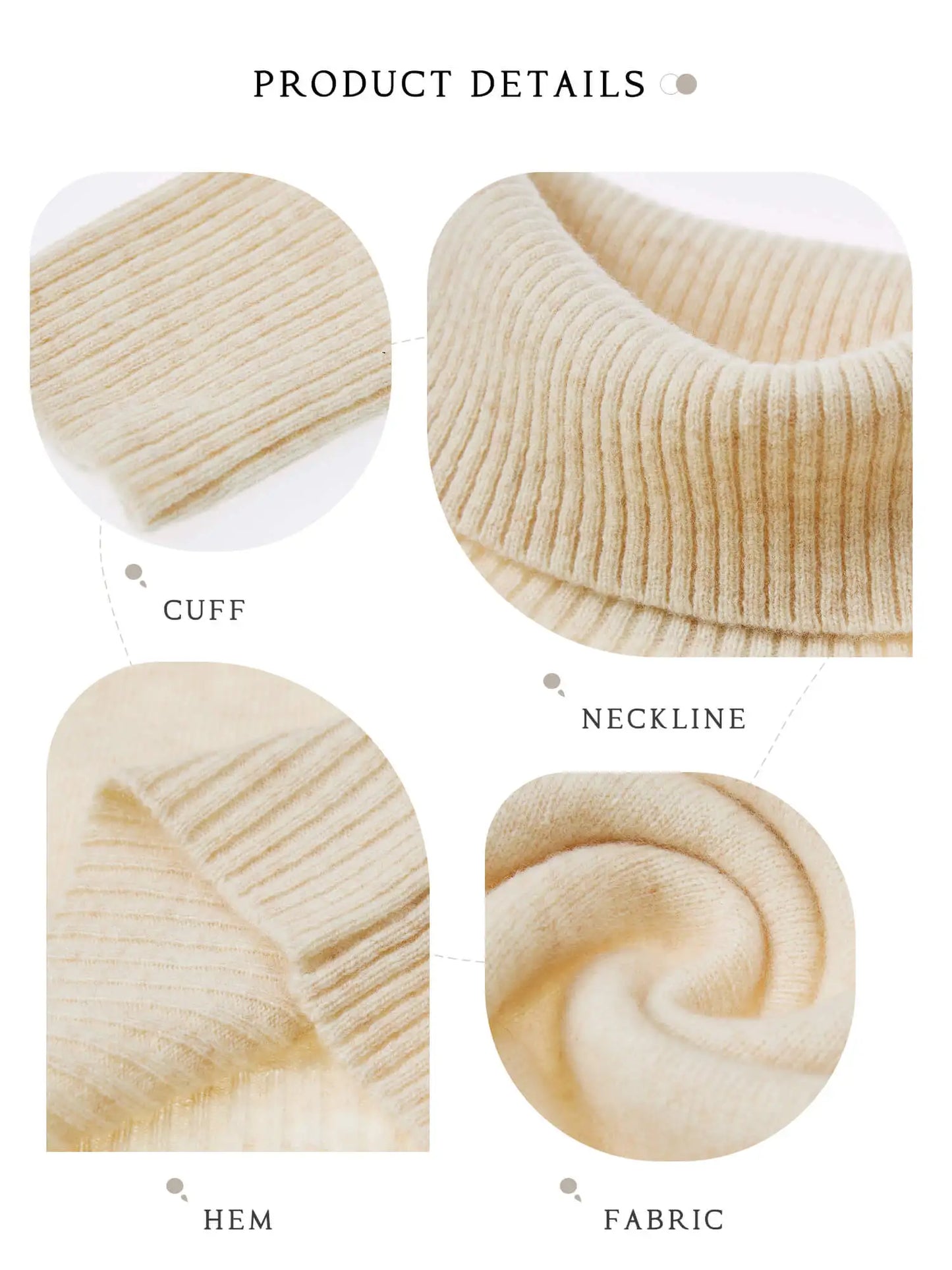 Cashmere Women's Knitted 100% Merino Wool Sweater