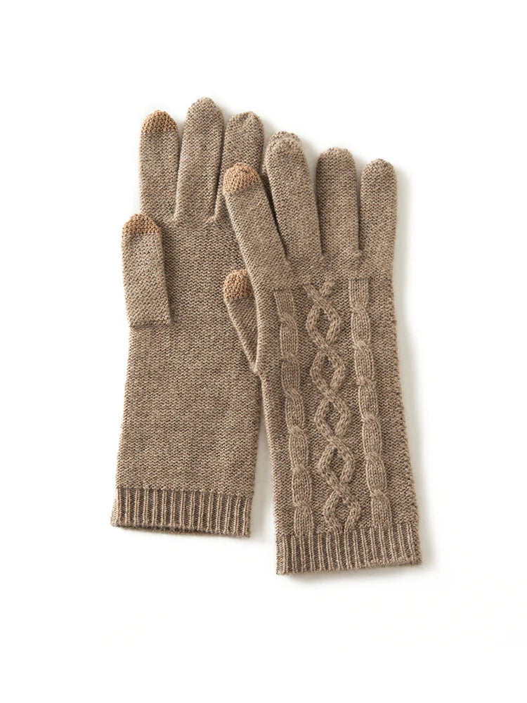 Women's 100% Cashmere Stylish Gloves