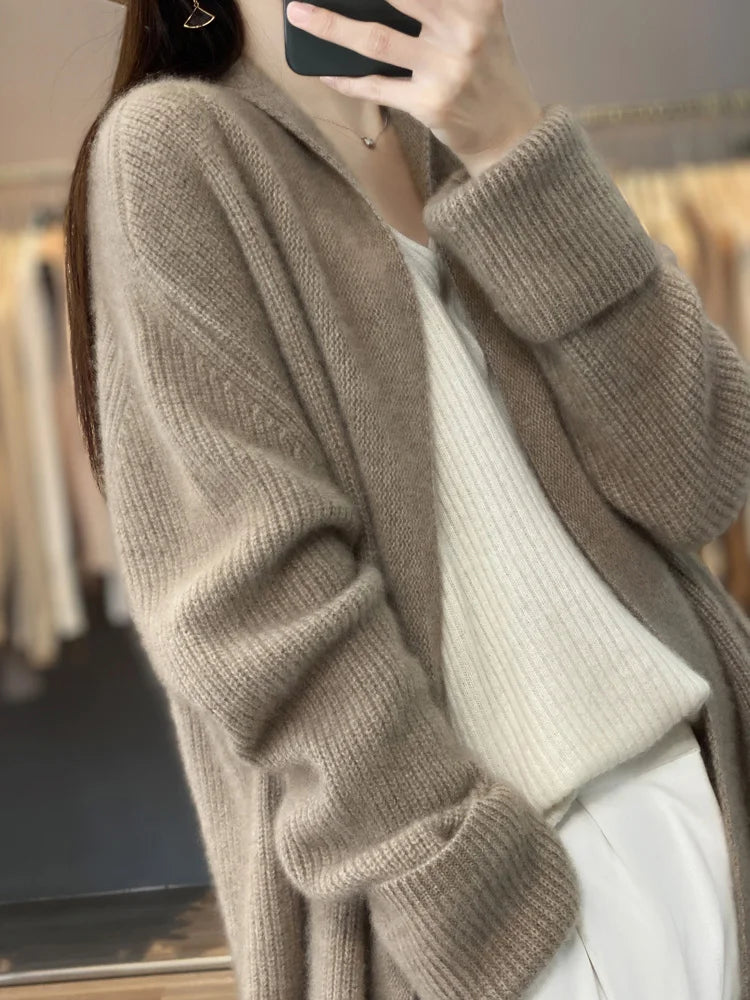 Knitted Cardigan 100% Merino Wool