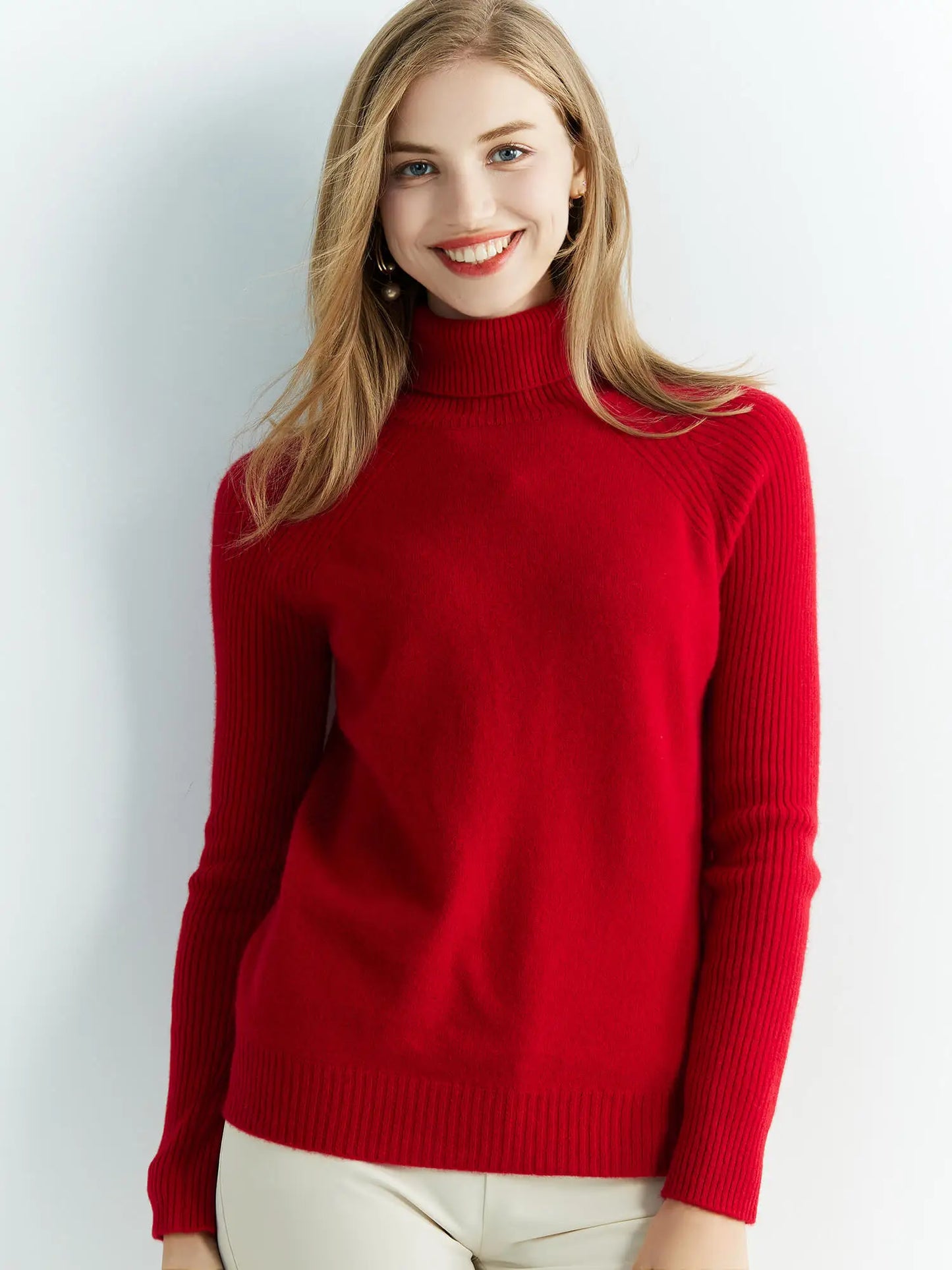 Cashmere Women's Knitted 100% Merino Wool Sweater