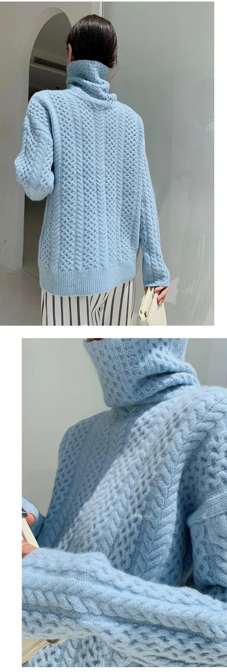 Cashmere High Neck Sweater