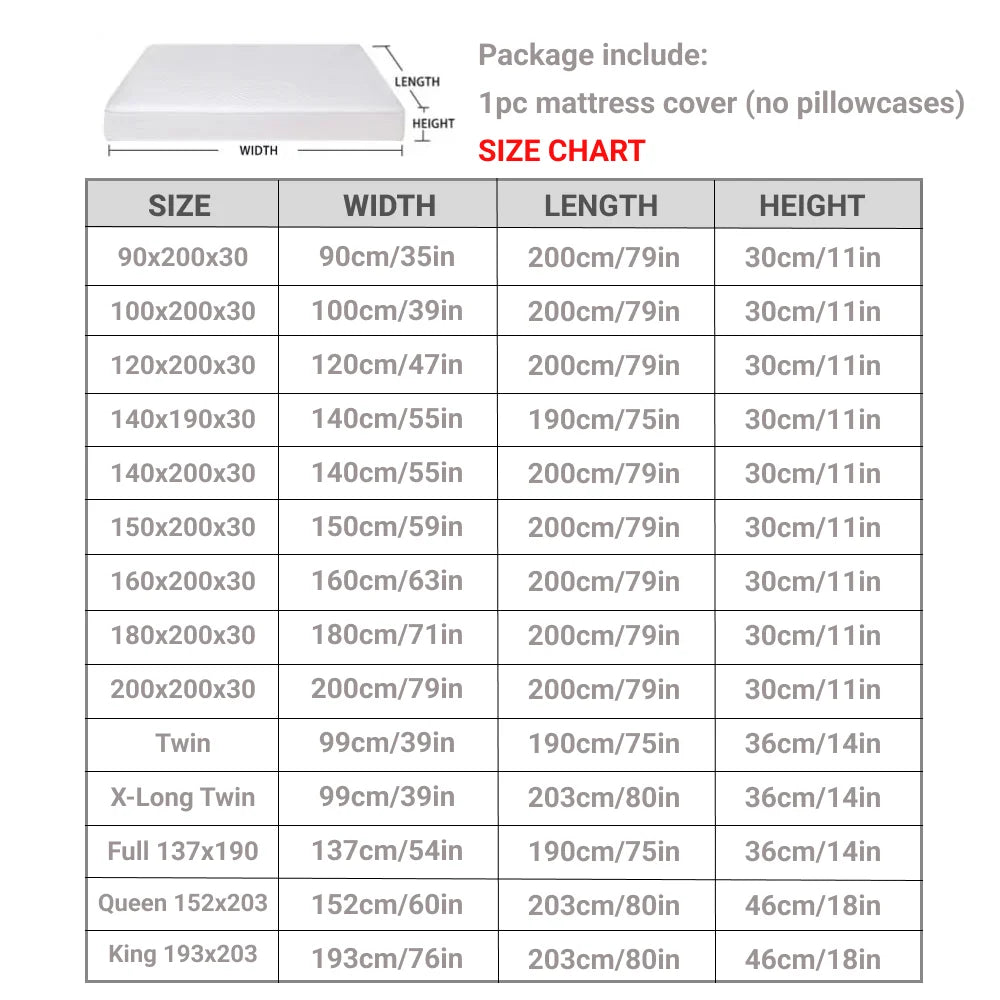 Waterproof Mattress Protector with Zipper