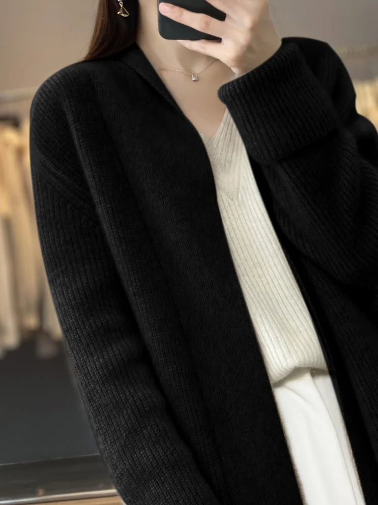 Knitted Cardigan 100% Merino Wool