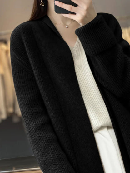 Knitted Cardigan 100% Merino Wool