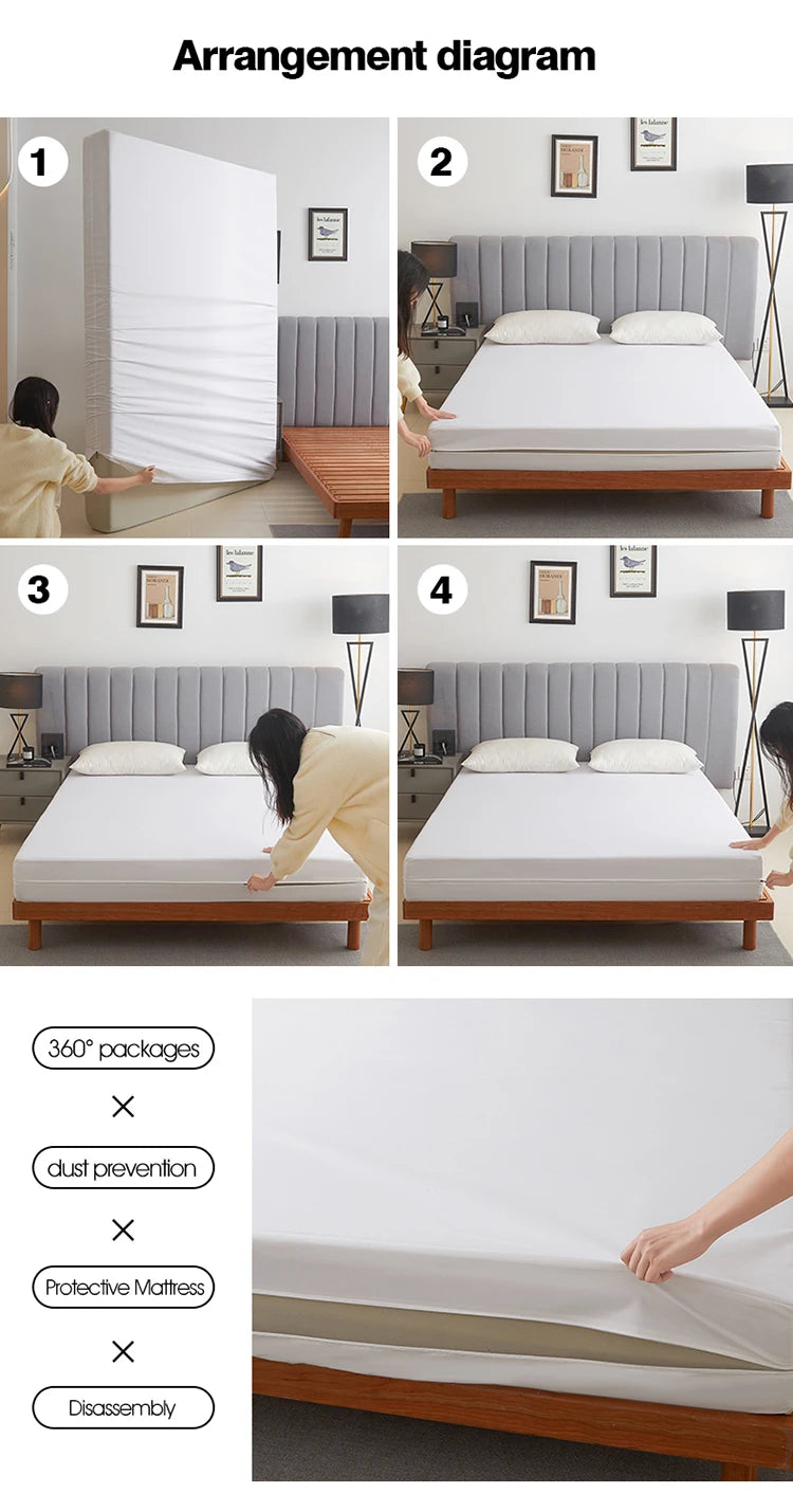 Waterproof Mattress Protector with Zipper