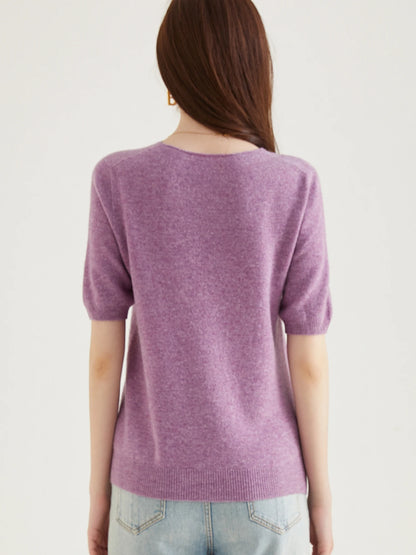 Women's 100% Merino Wool Sweater V-neck