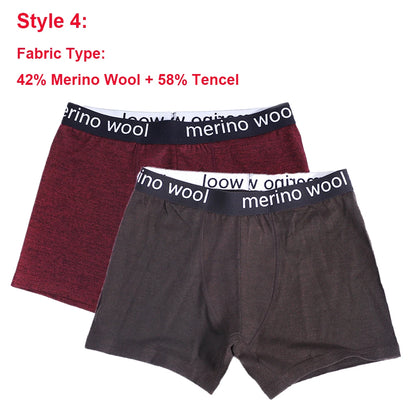 Men's Underwear 40% Merino Wool Blend Boxershorts
