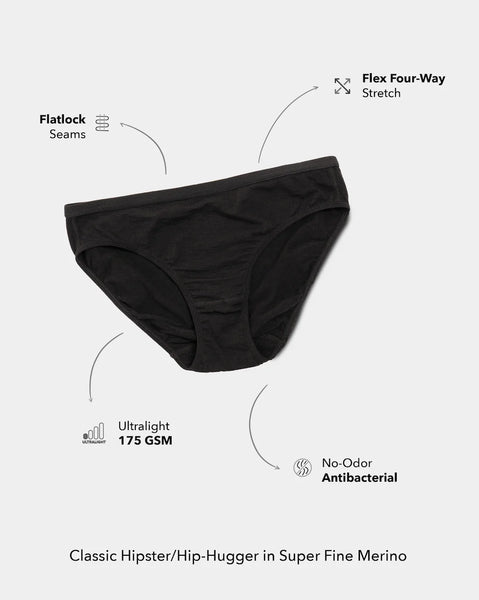 Women's Underwear 100% Merino Wool Bikini and High Rise 40% off when add to cart!